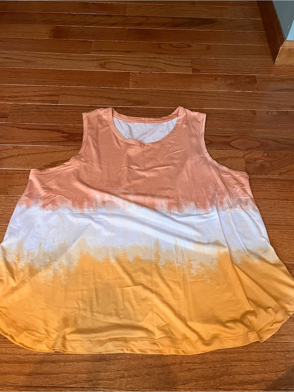 Koolaburra Sleeveless Ombre Peach White to Yellow Tank Top